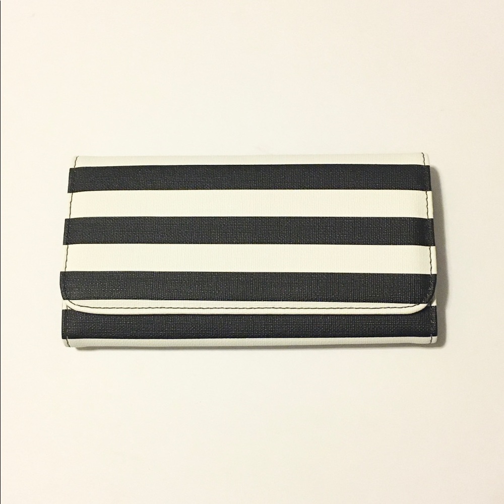 Kut From the Kloth Black & White Striped Wallet
